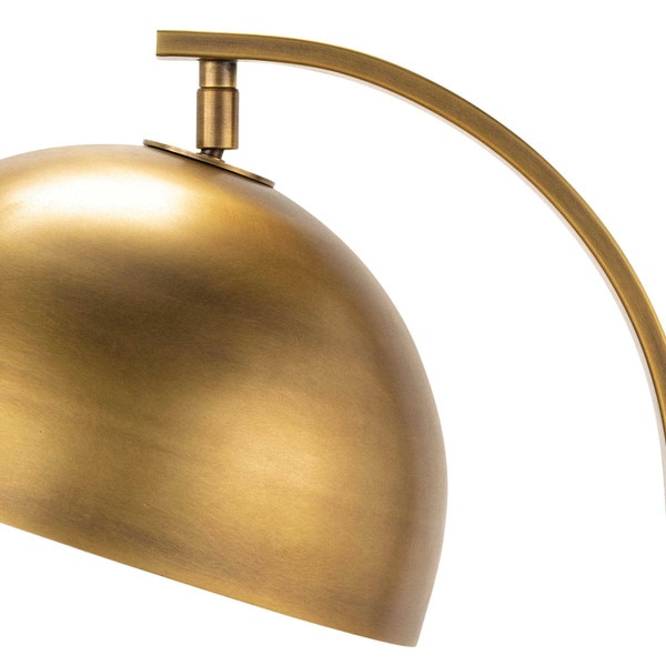 brass metal dome of adjustable metal desk lamp